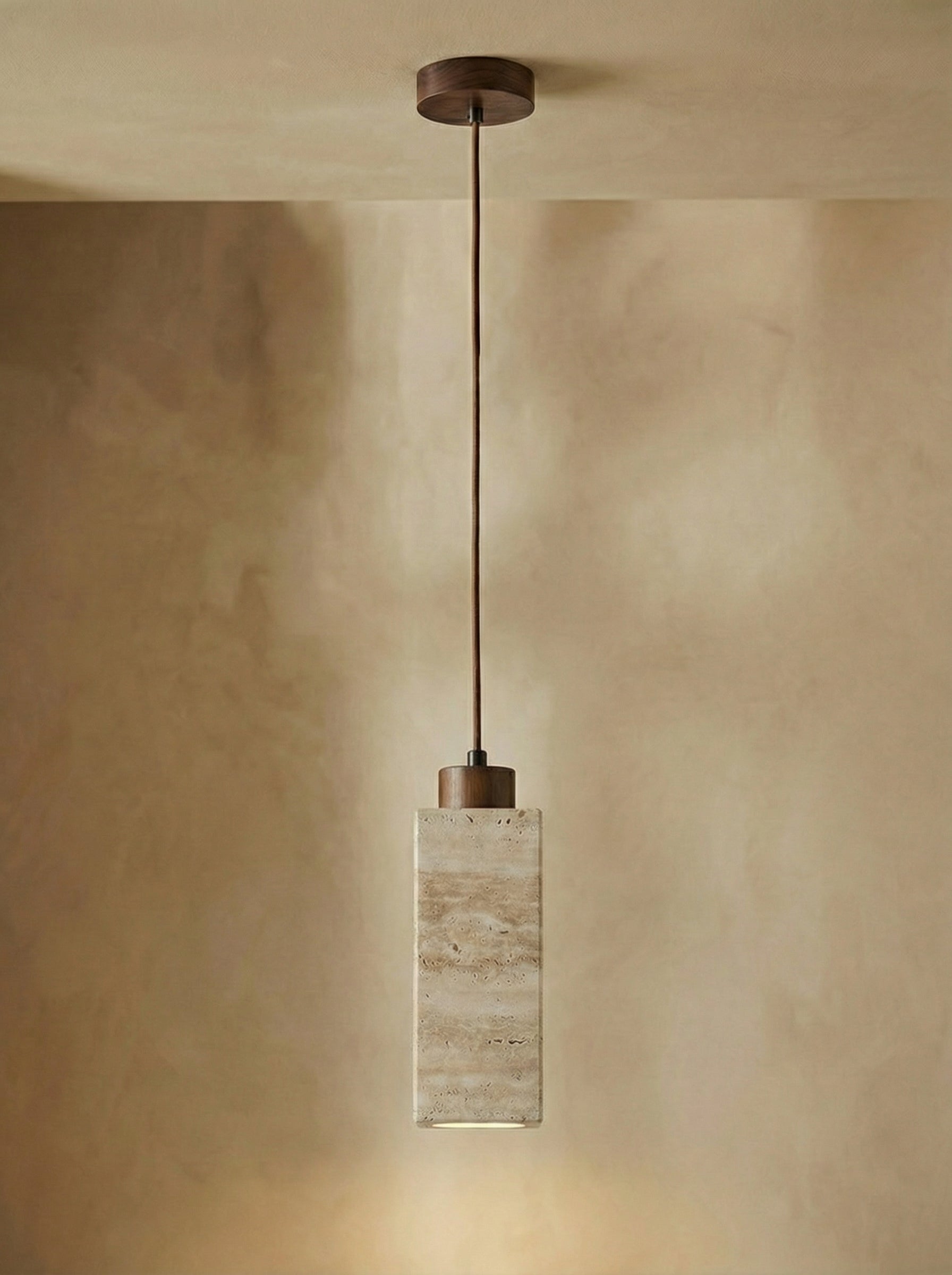 Gerini | Travertine hanglamp rechthoek