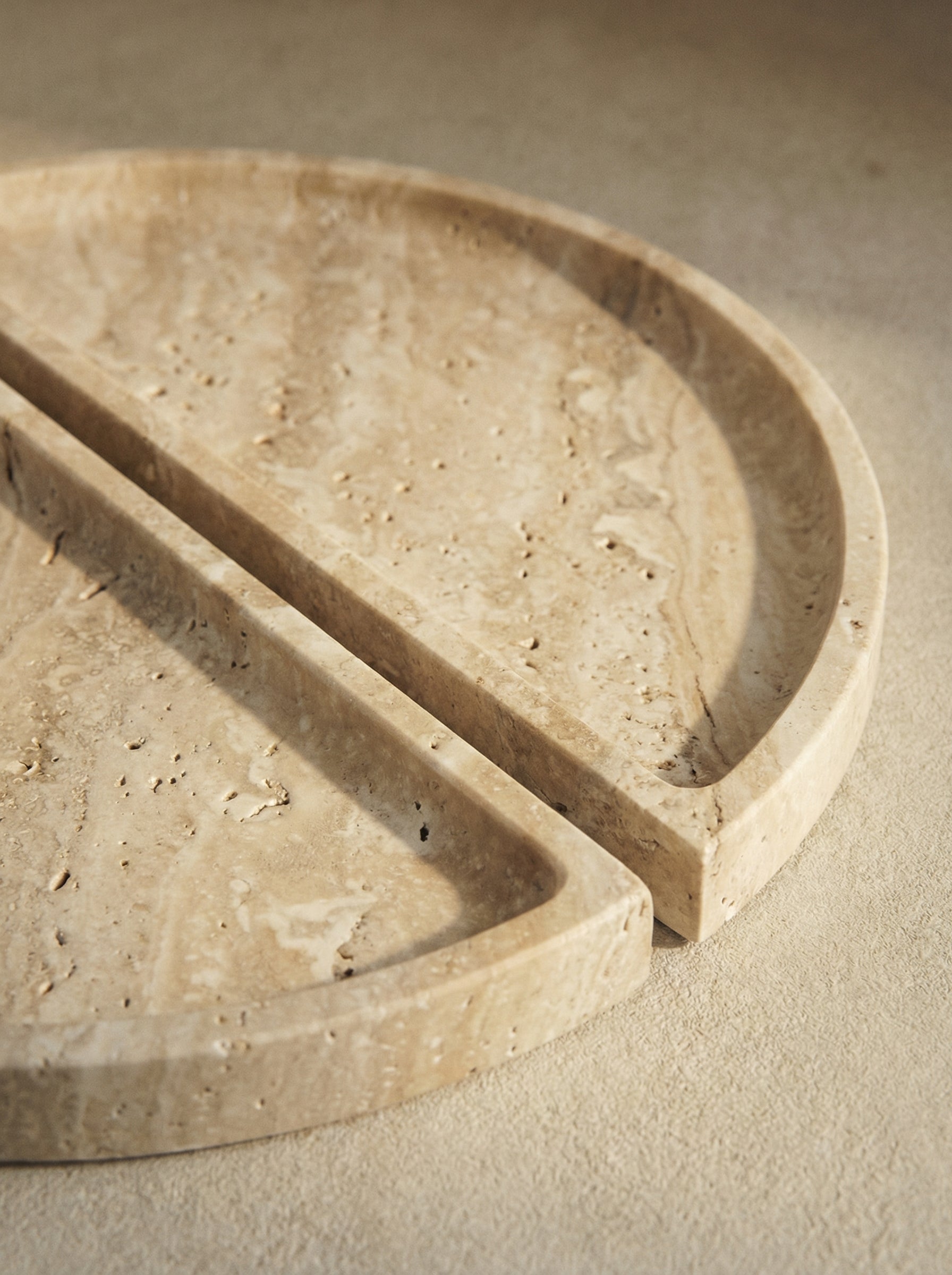 Ziva | Travertin dienblad 2 stuks