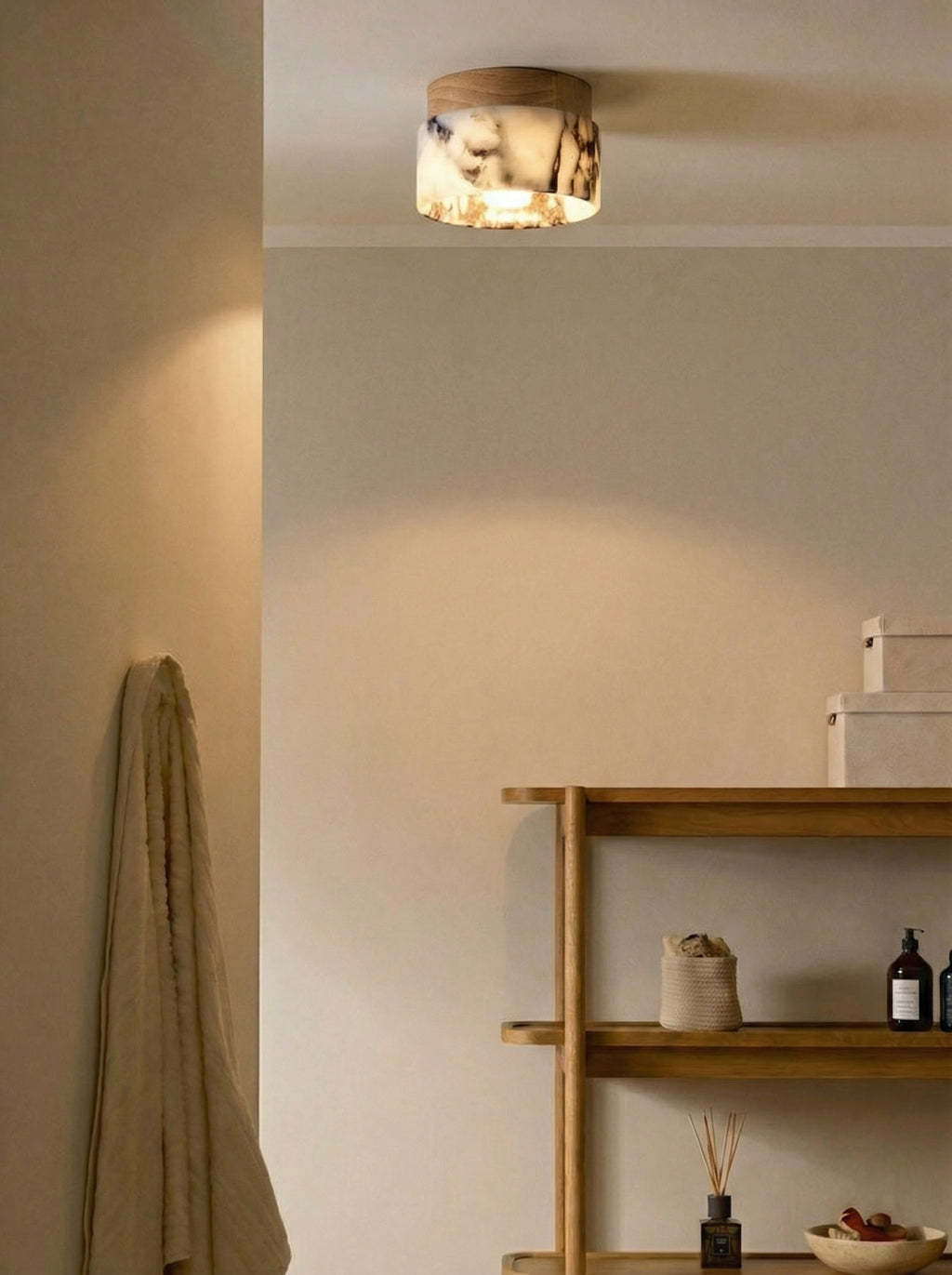 Mito | Calacatta eiken plafondlamp