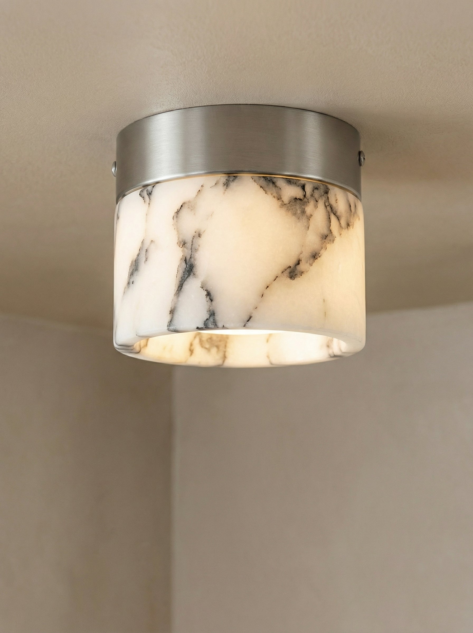 Mito | Calacatta stalen plafondlamp