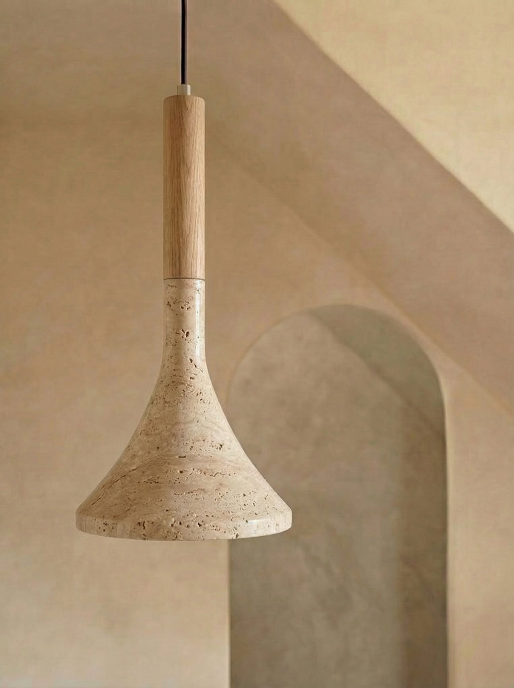 Moosi | Travertine eiken hanglamp