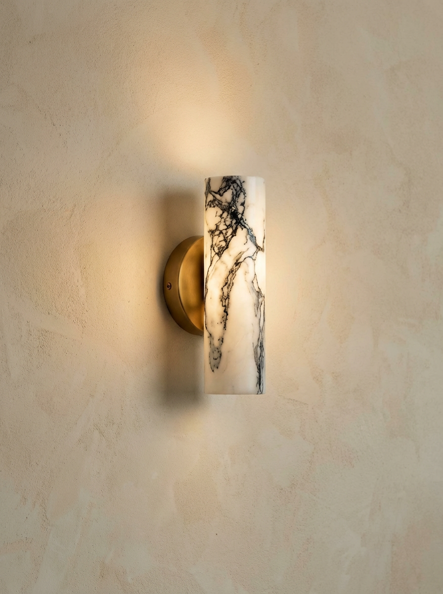 Calira | Goude Marmeren Wandlamp
