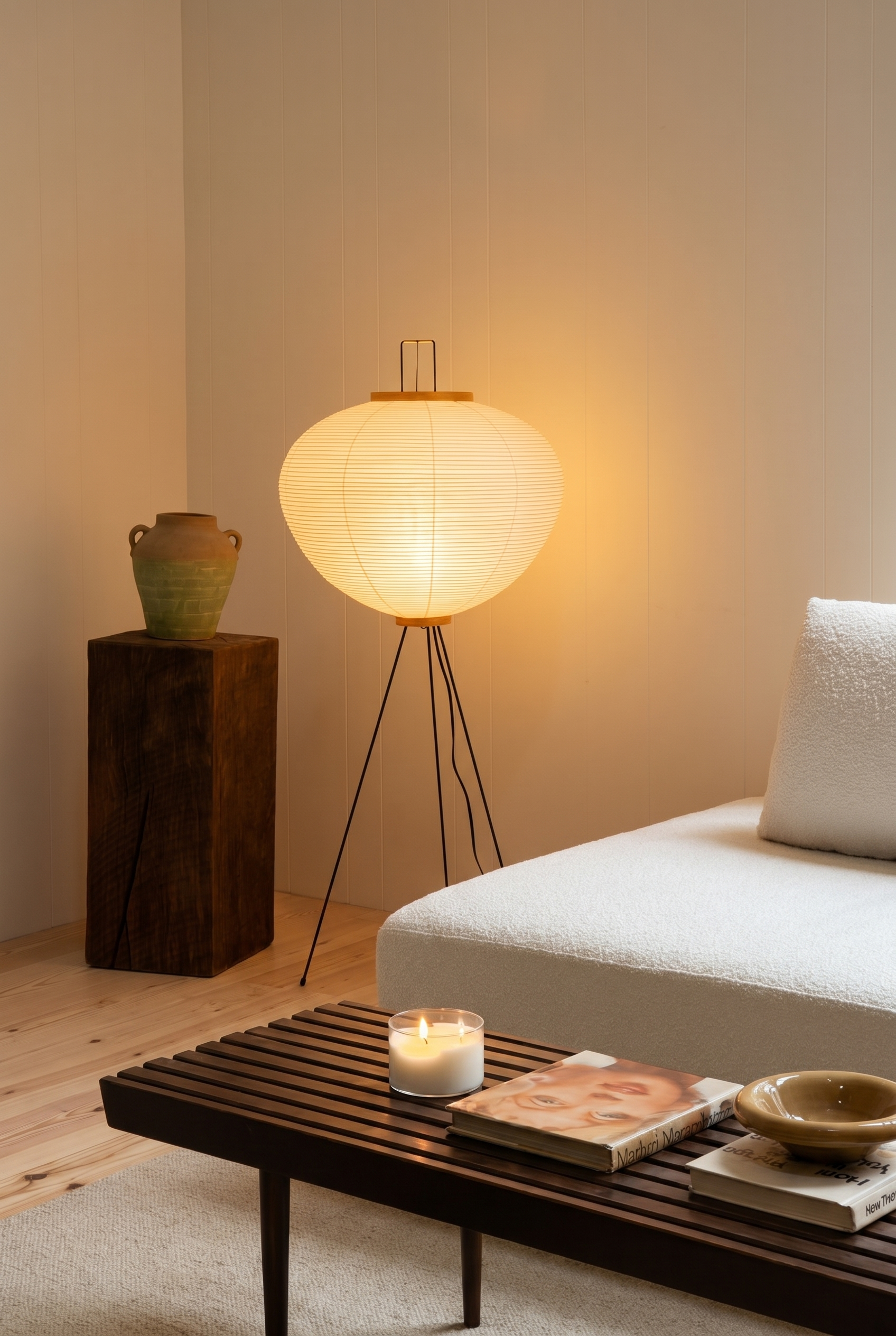 Akari | Japanse Veloerlamp