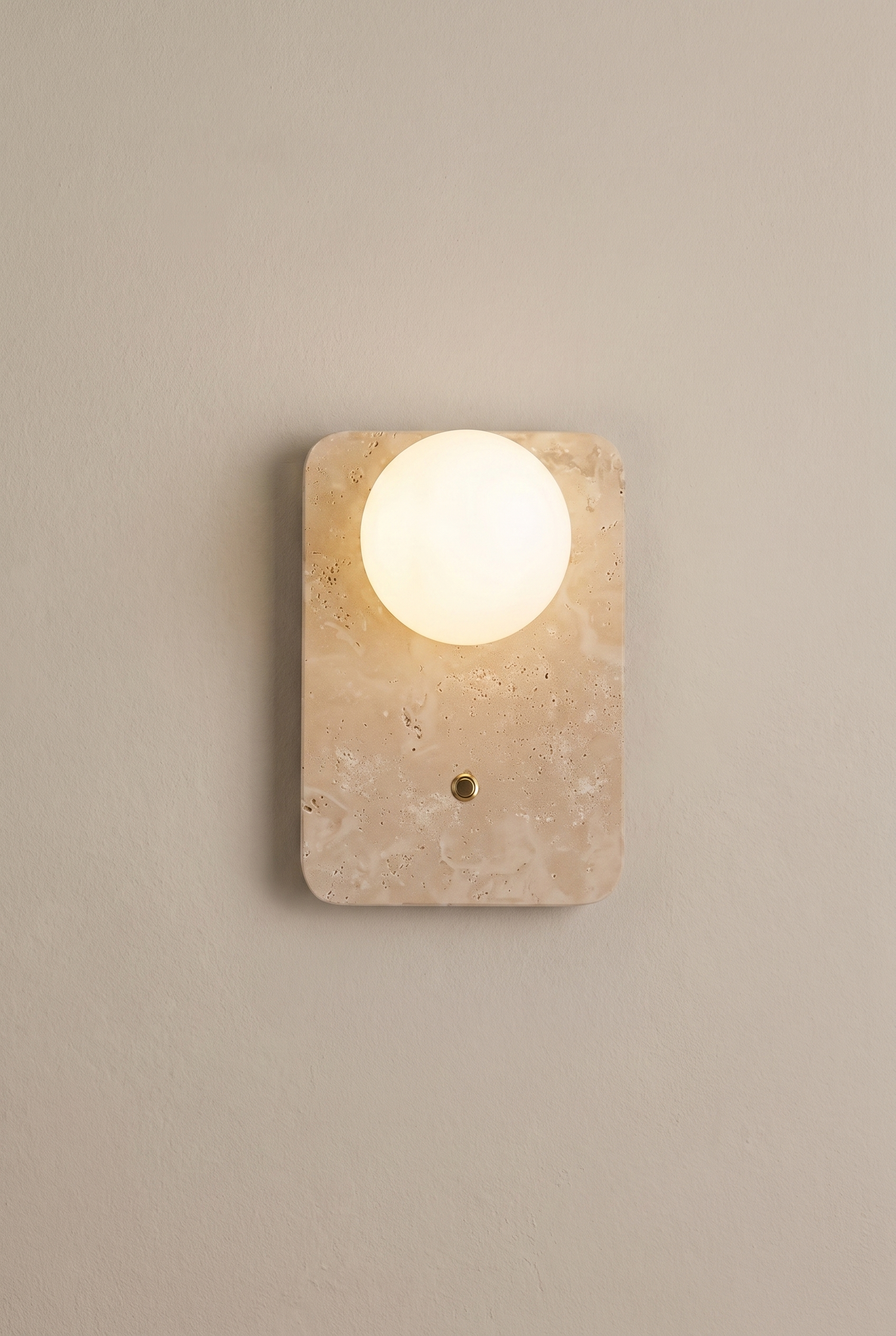 Gine | Travertine wandlamp vierhoekig