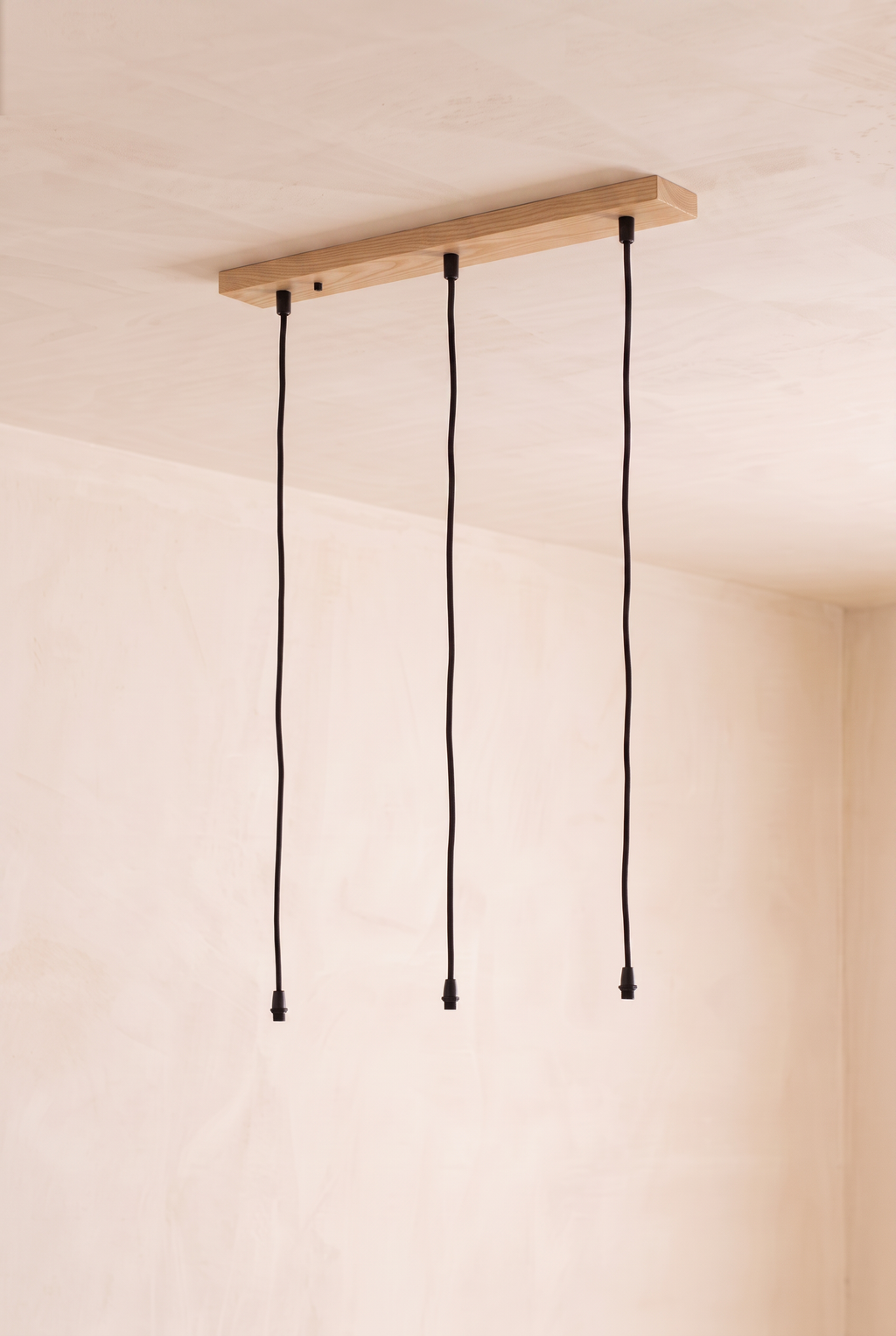 Stijlvolle Houten Plafondplaat (2-lichts) – Creëer je eigen unieke hanglamp