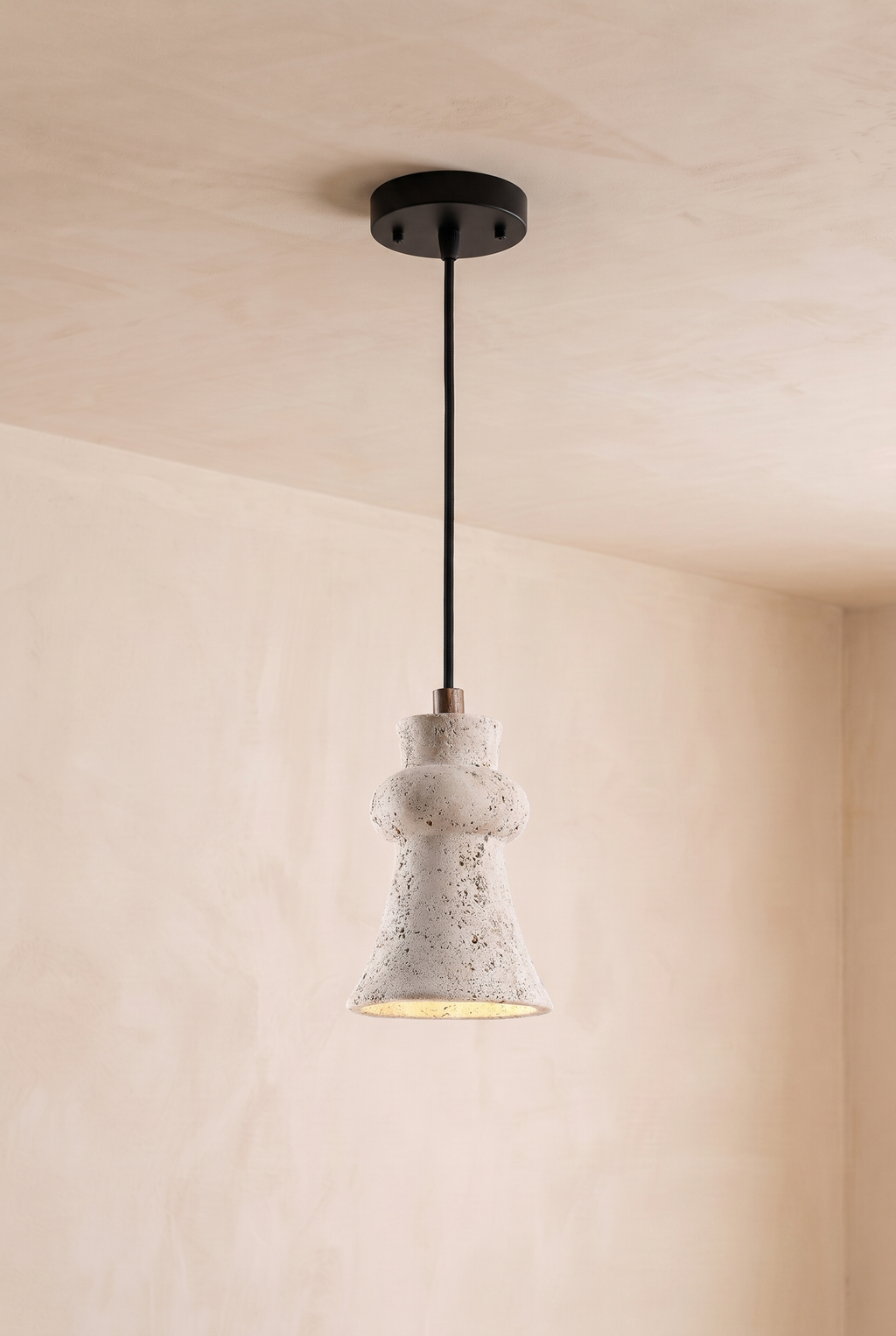 Kiri | Sculpturale Travertine Hanglamp