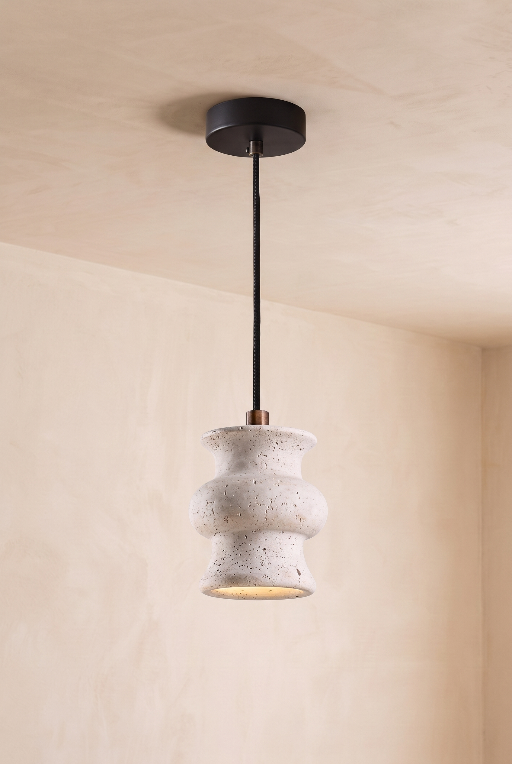 Kyoto | Sculpturale Travertine Hanglamp