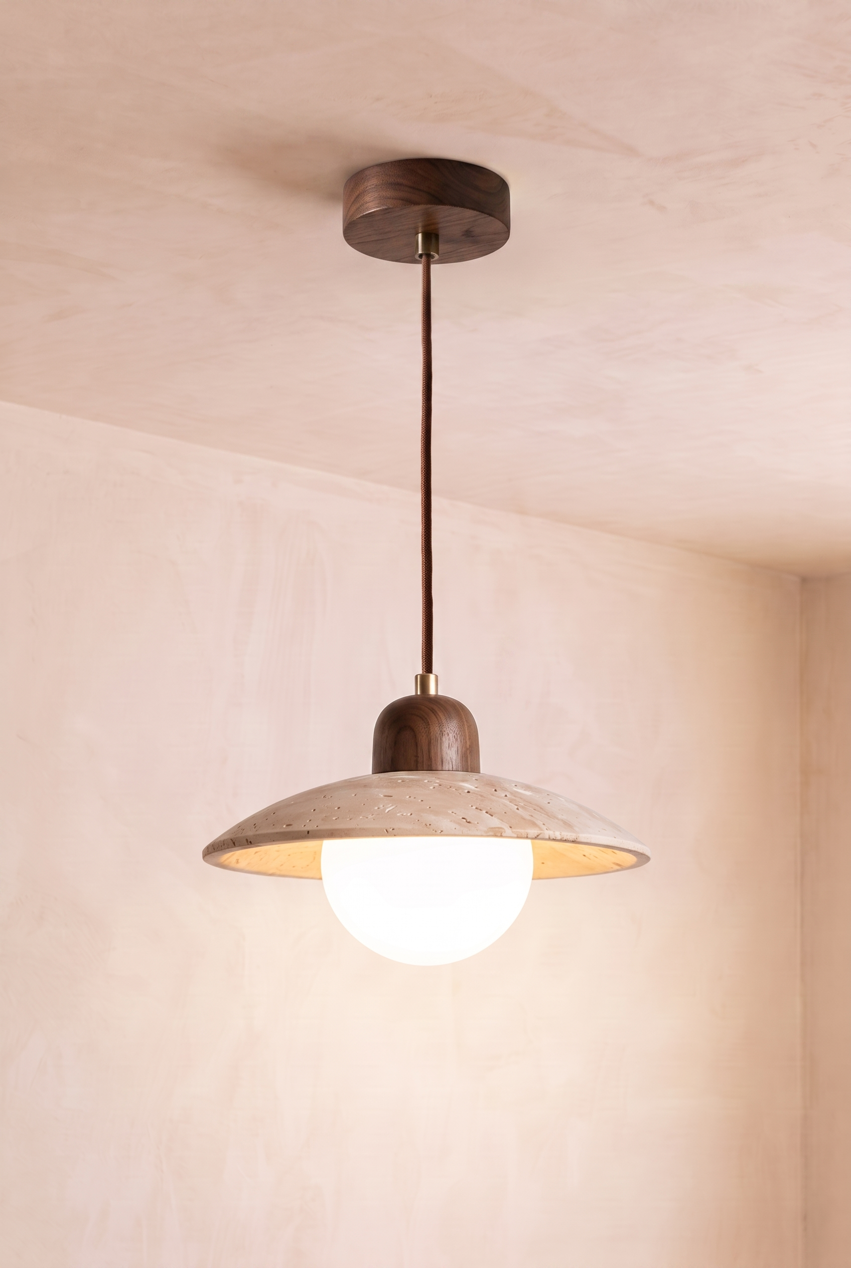 Rizo | Travertine hanglamp Noten