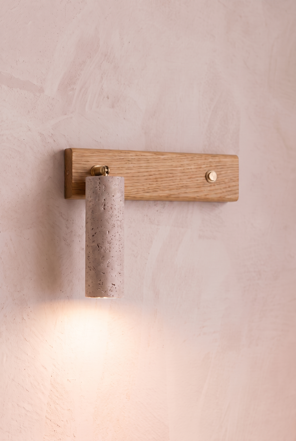 Valen | Wandlamp Travertine en eiken