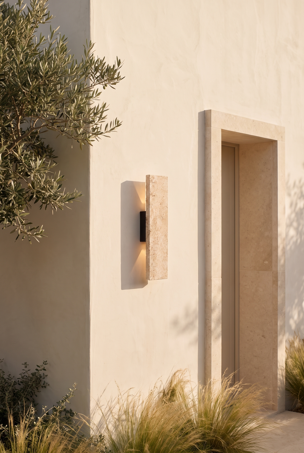 Tropez | Travertine wandlamp outdoor